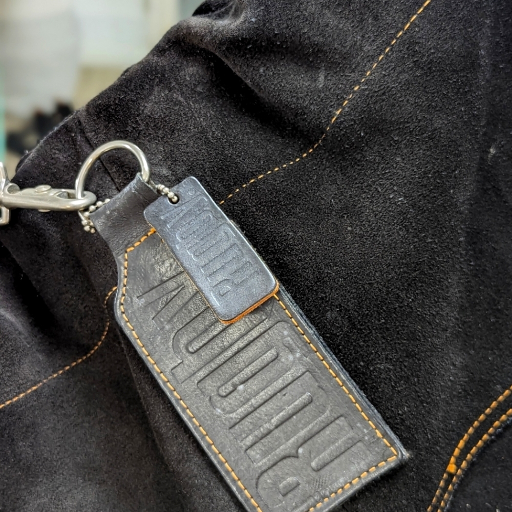 Black Suede Drawstring Backpack - Unbranded - Picture 3 of 9